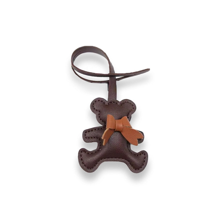 Cute Bear Bag Charm - Trendy Leather Keychain Accessory