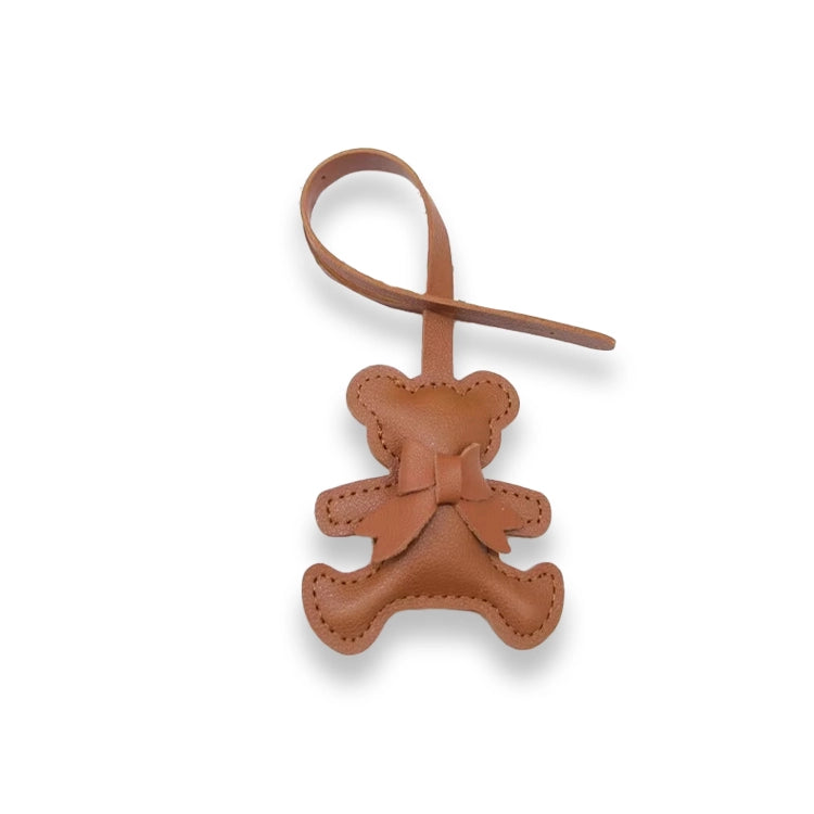 Cute Bear Bag Charm - Trendy Leather Keychain Accessory