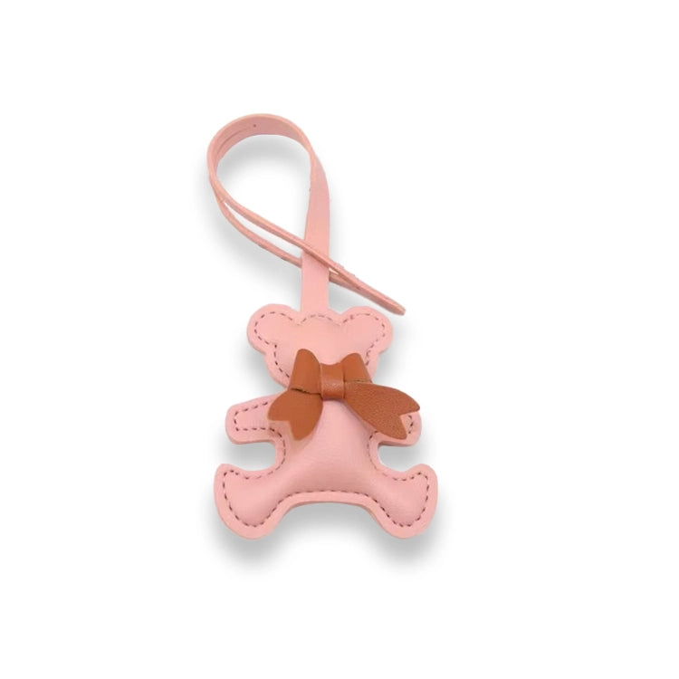 Cute Bear Bag Charm - Trendy Leather Keychain Accessory