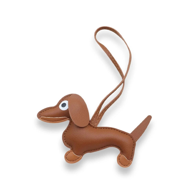 Dachshund Bag Charm - Multiple Colors in Classic Leather