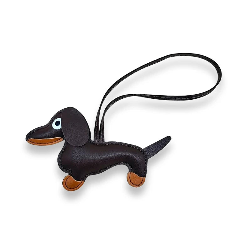 Dachshund Bag Charm - Multiple Colors in Classic Leather