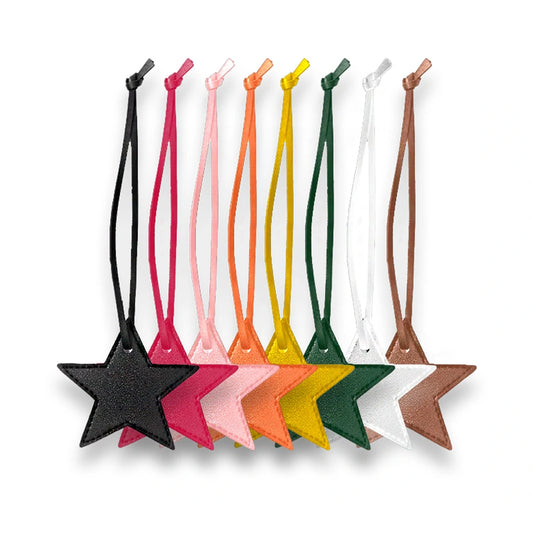 Stylish Leather Star Bag Charm